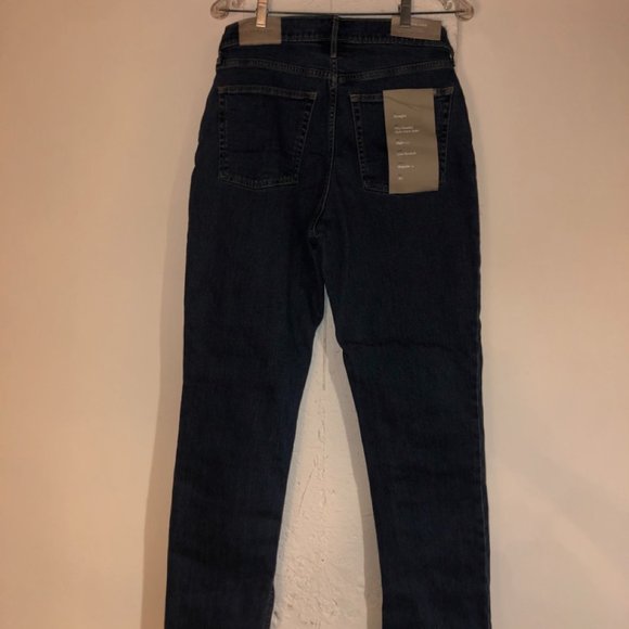 NWT Everlane Cheeky Split-Hem Washed Midnight 30 R - Picture 2 of 3